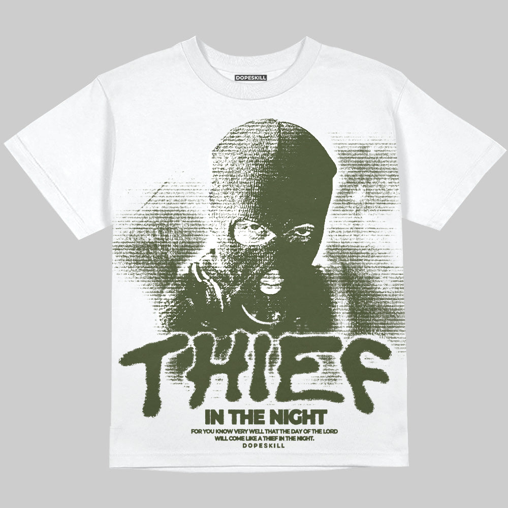 Olive Collection DopeSkill Oversize Print T-Shirt Thief In The Night Graphic