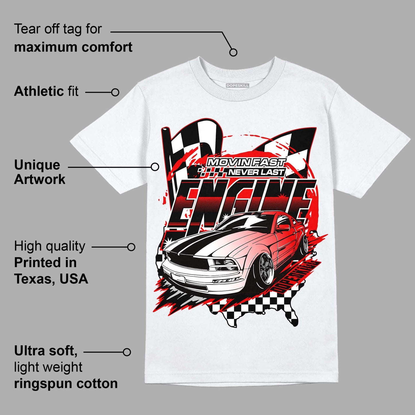 Cherry 12s DopeSkill T-Shirt ENGINE Tshirt Graphic