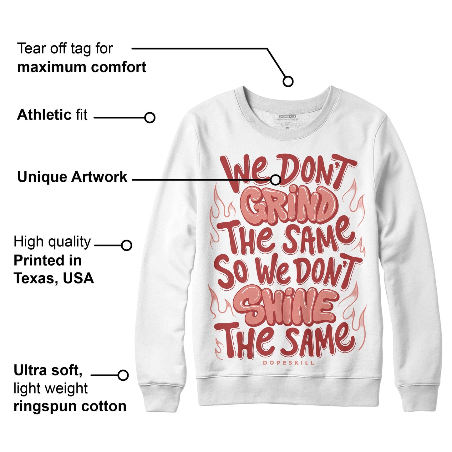 Dune Red 13s DopeSkill Sweatshirt Grind Shine Graphic