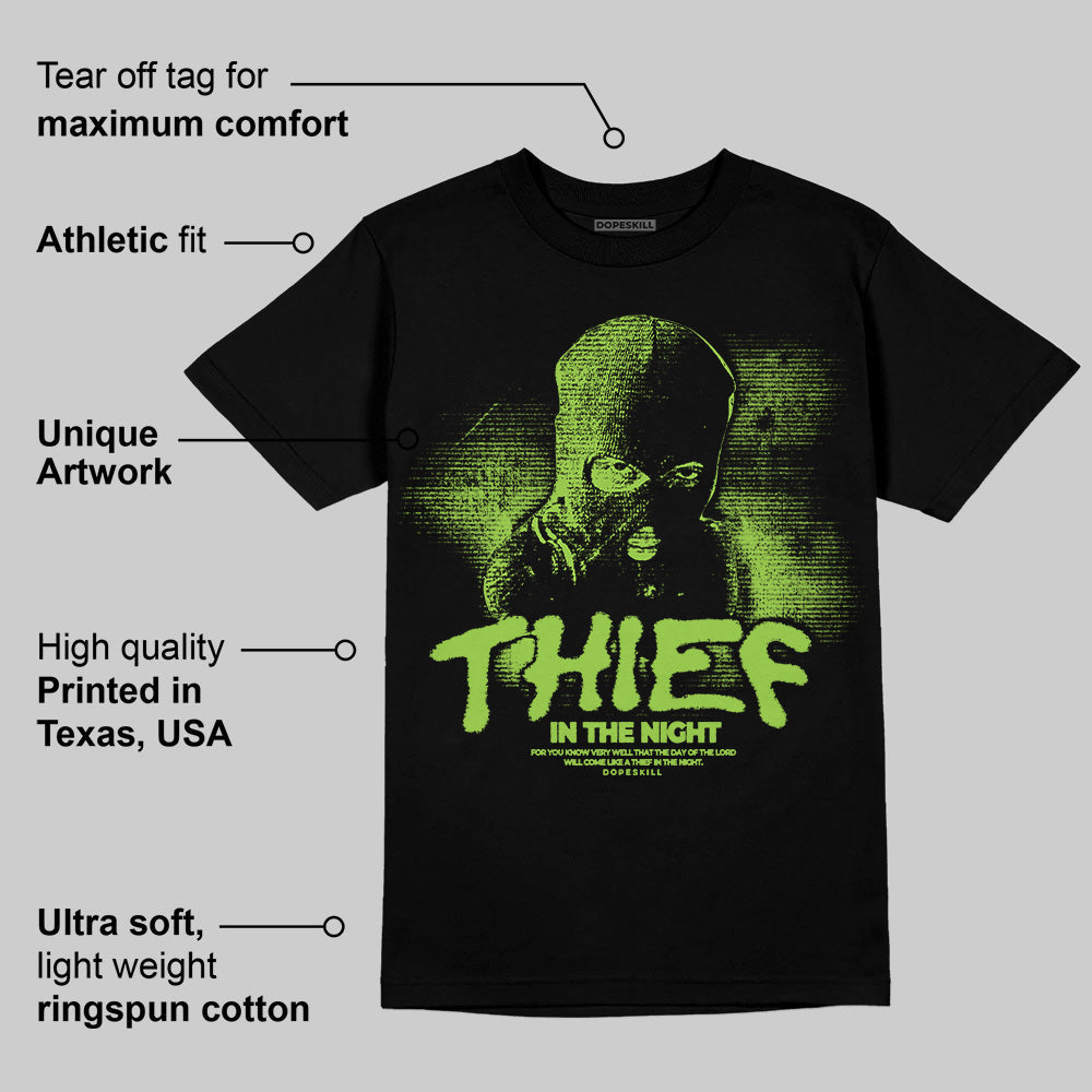 Neon Green Collection DopeSkill T-Shirt Thief In The Night Graphic