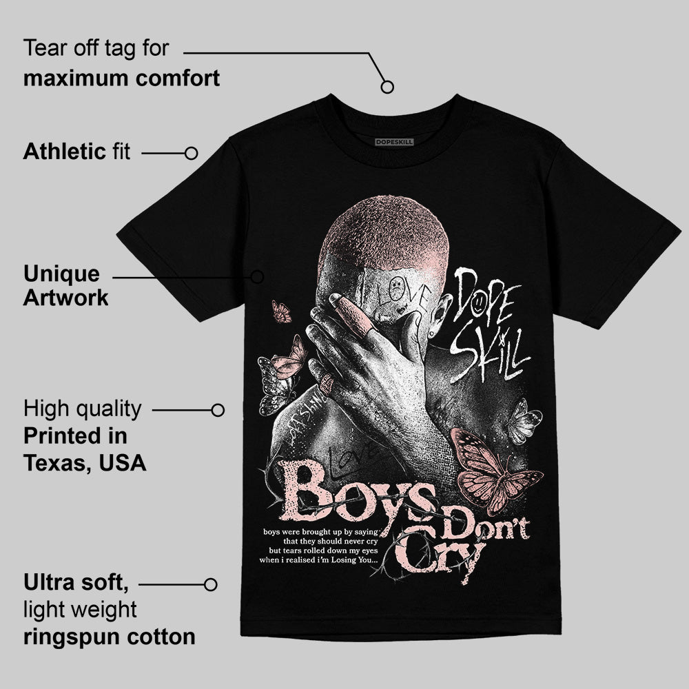 Leather Curb Glitter Pale Pink DopeSkill T-Shirt Boys Don't Cry Graphic