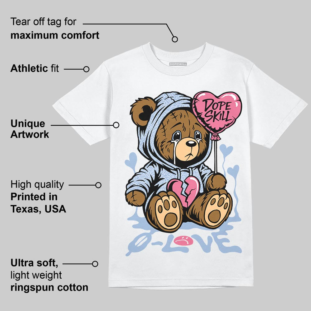 Denim Pink Glow 3s DopeSkill T-Shirt Broken Bear Graphic