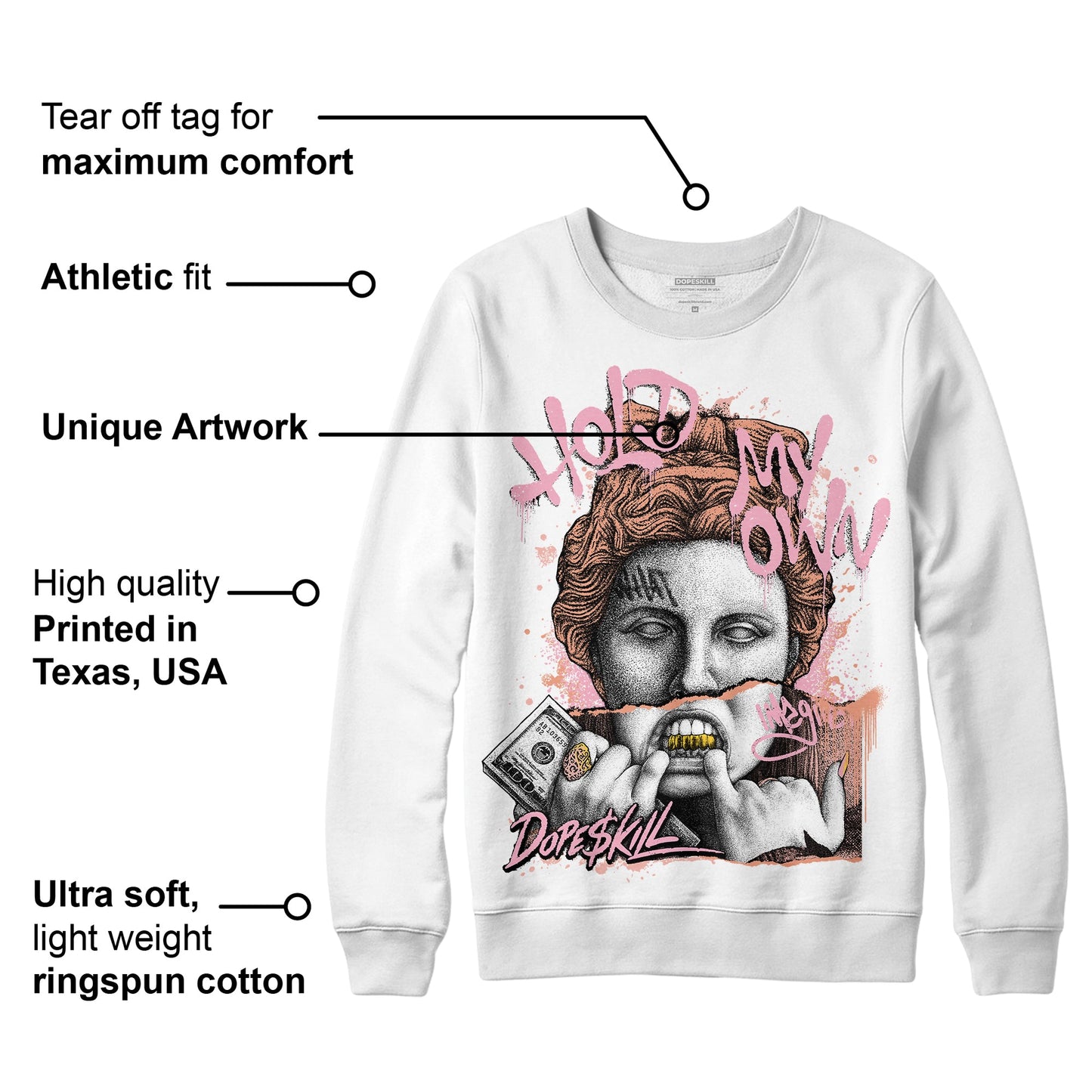 Legend Pink 11s DopeSkill Sweatshirt Hold My Own Graphic
