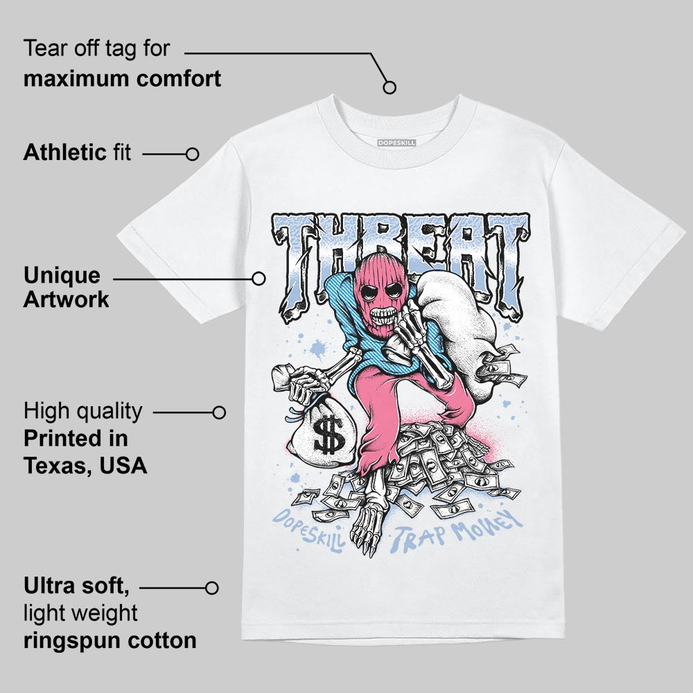 Denim Pink Glow 3s DopeSkill T-Shirt Threat Graphic