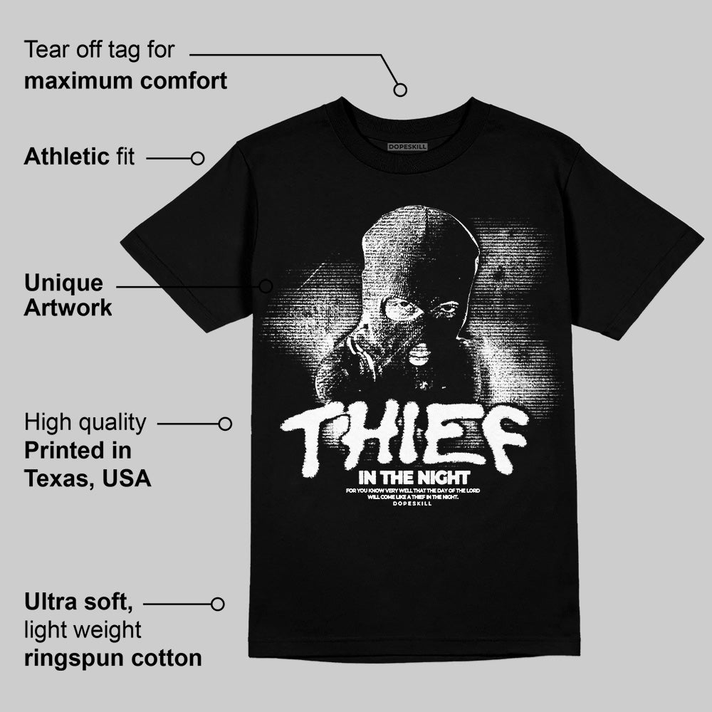 Black and White Collection DopeSkill T-Shirt Thief In The Night Graphic
