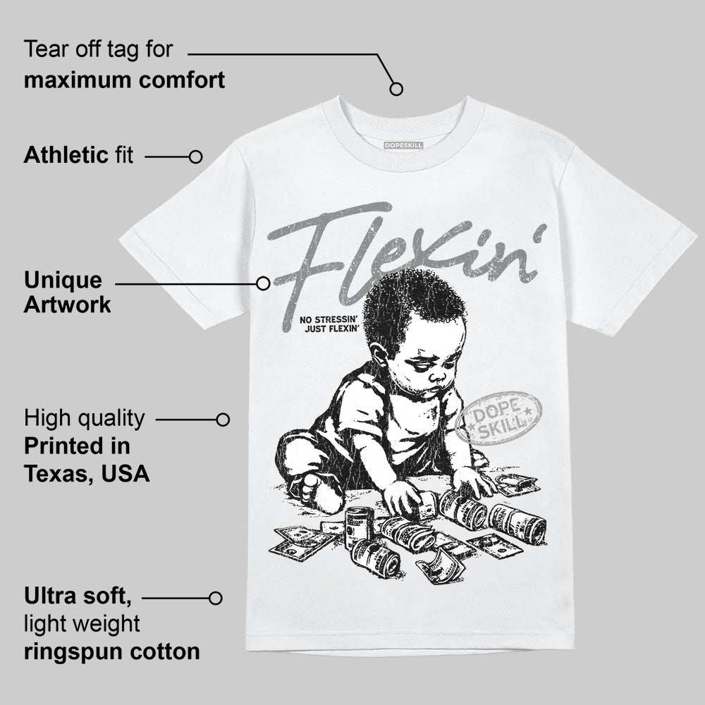 Cool Grey 9s DopeSkill T-Shirt Flexin' Graphic