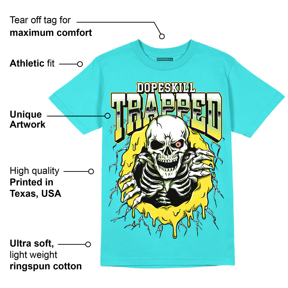 Cyan Burst 9060 DopeSkill Virtual Blue T-Shirt Trapped Halloween Graphic