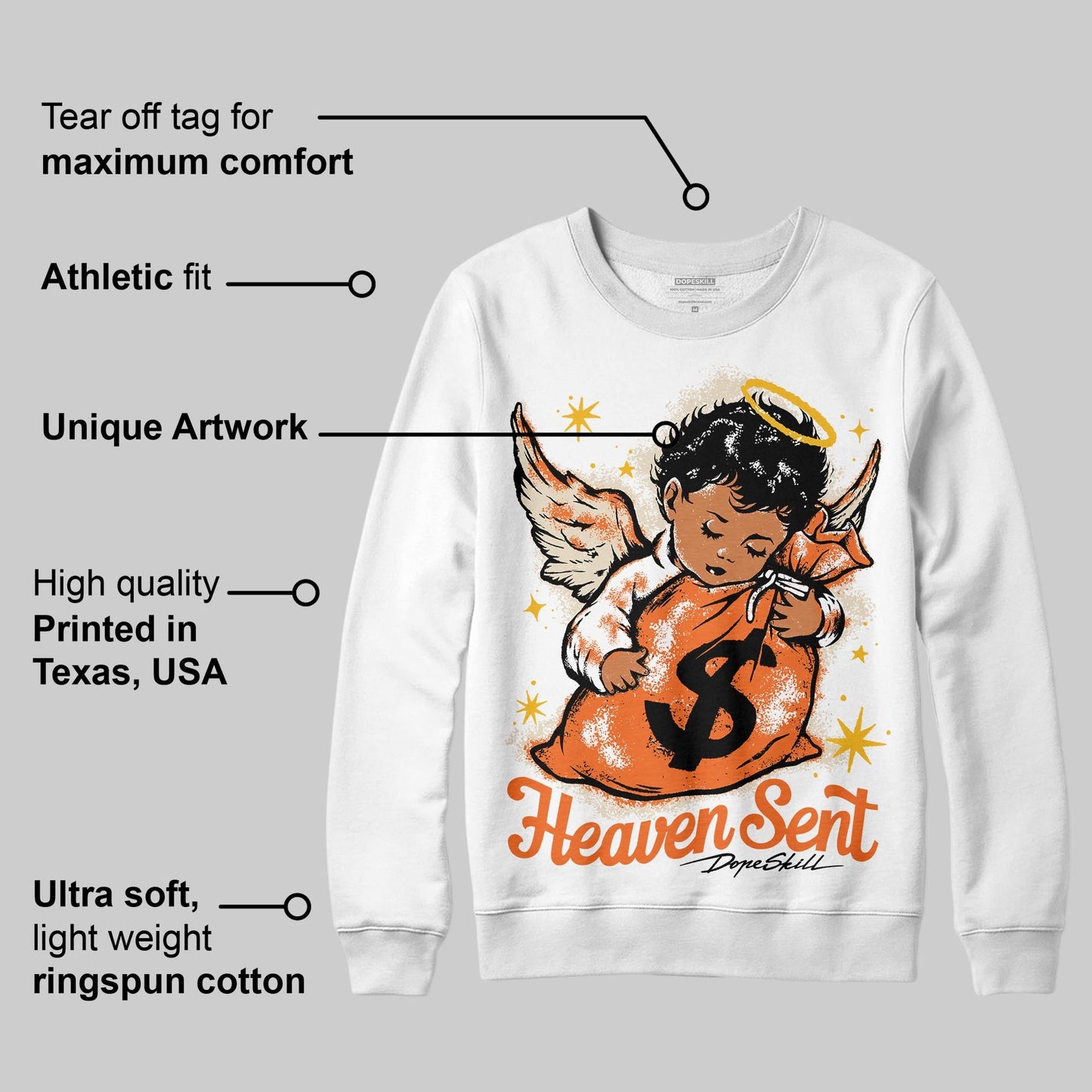 Starfish 3s DopeSkill Sweatshirt Heaven Sent Graphic