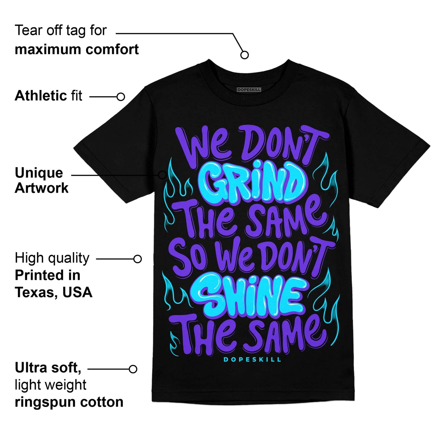 Aqua 6s DopeSkill T-Shirt Grind Shine Graphic