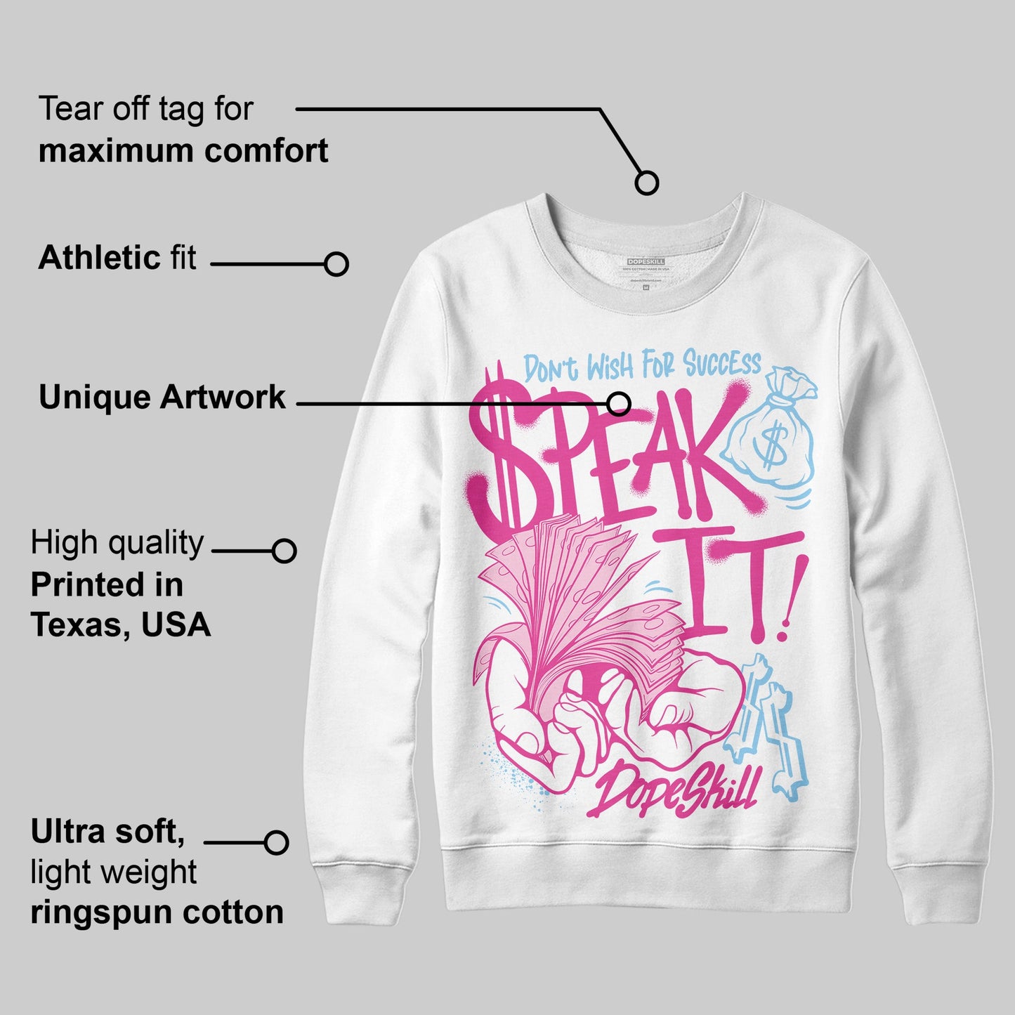 Doernbecher 6s DopeSkill Sweatshirt Speak It Graphic