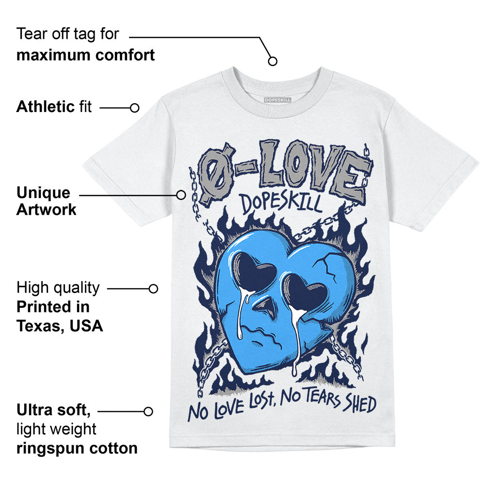 Midnight Navy 3s DopeSkill T-Shirt Crying Heart Graphic