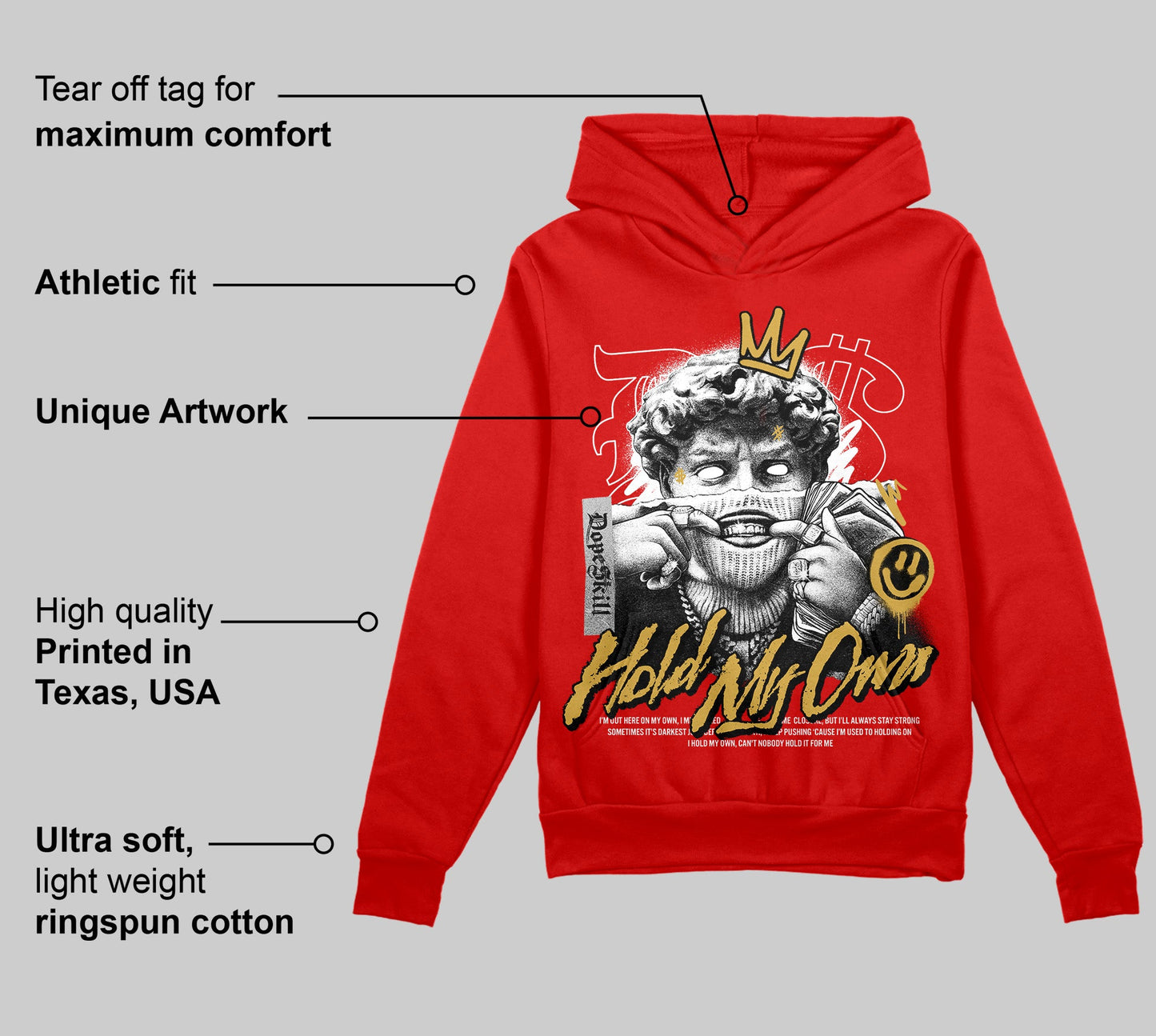 Red Collection DopeSkill Red Hoodie Sweatshirt In My Way Graphic