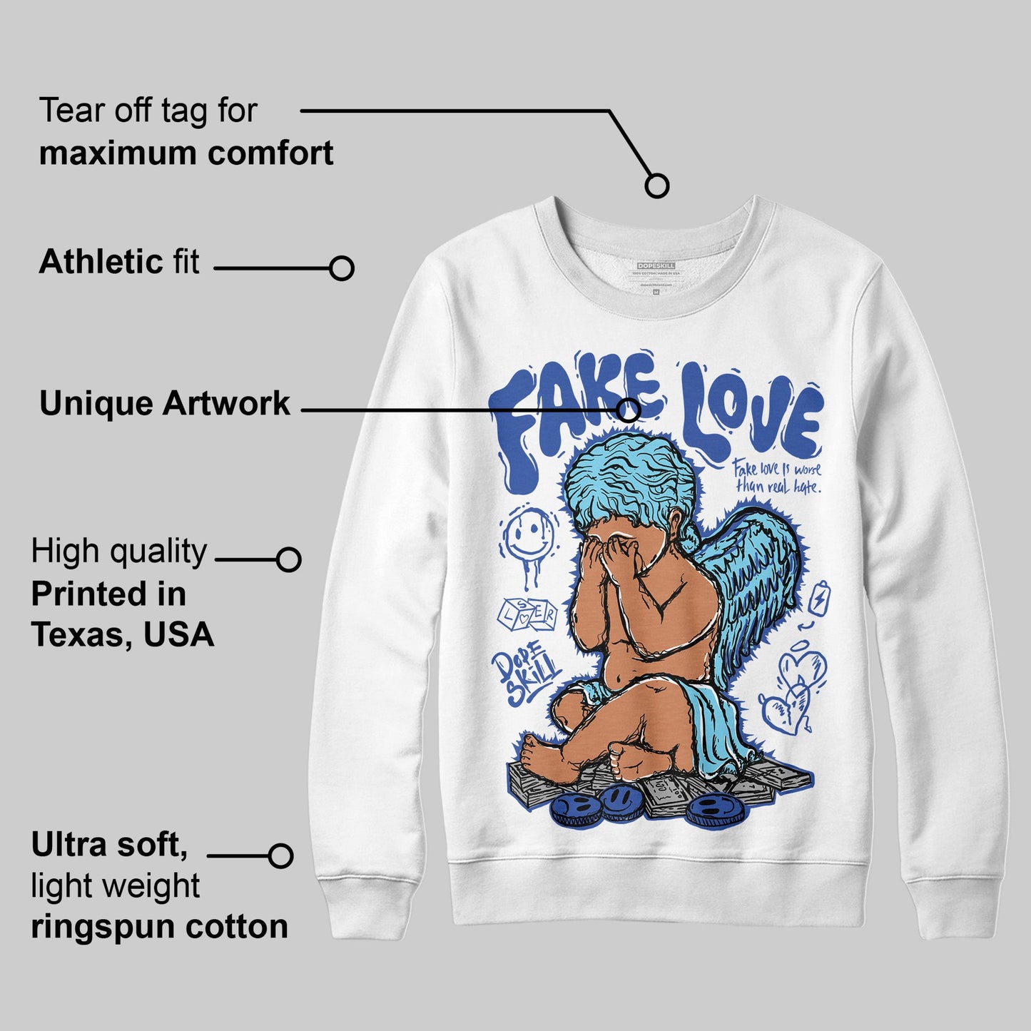 SB Dunk Argon DopeSkill Sweatshirt False Love Graphic