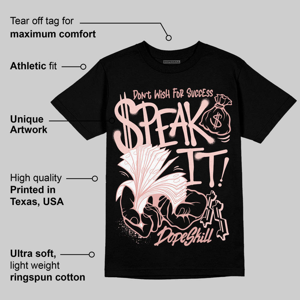 Leather Curb Glitter Pale Pink DopeSkill T-Shirt Speak It Graphic