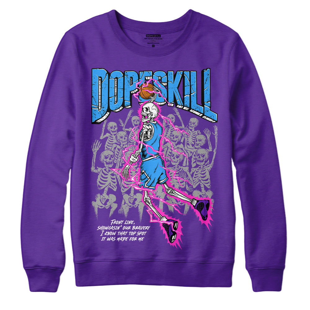 Court Purple 13s DopeSkill Purple Sweatshirt Thunder Dunk Graphic