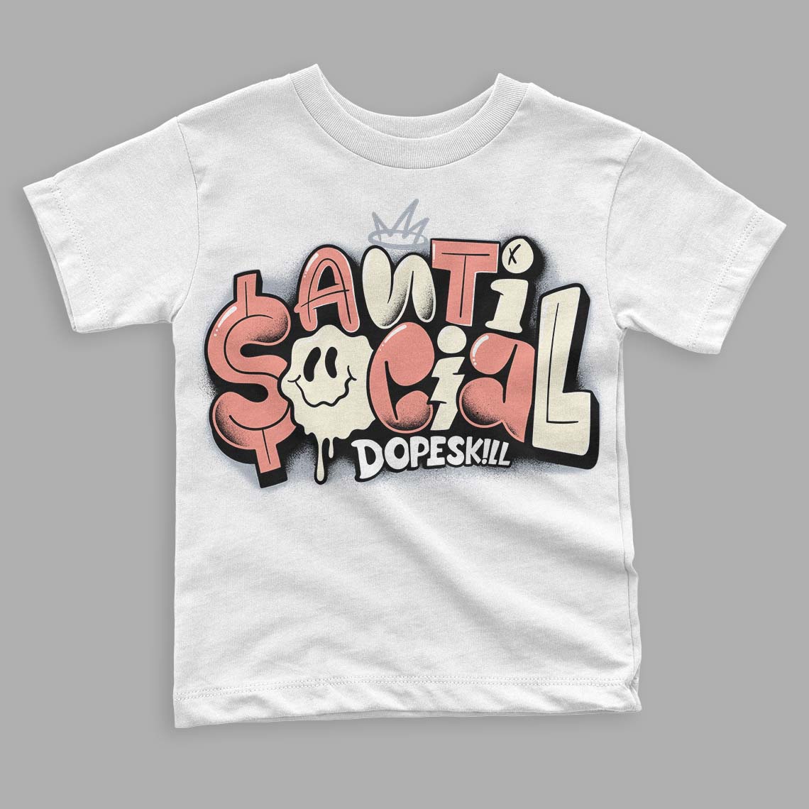 Crimson Bliss 5s DopeSkill Toddler Kids T-shirt Anti Social Graphic