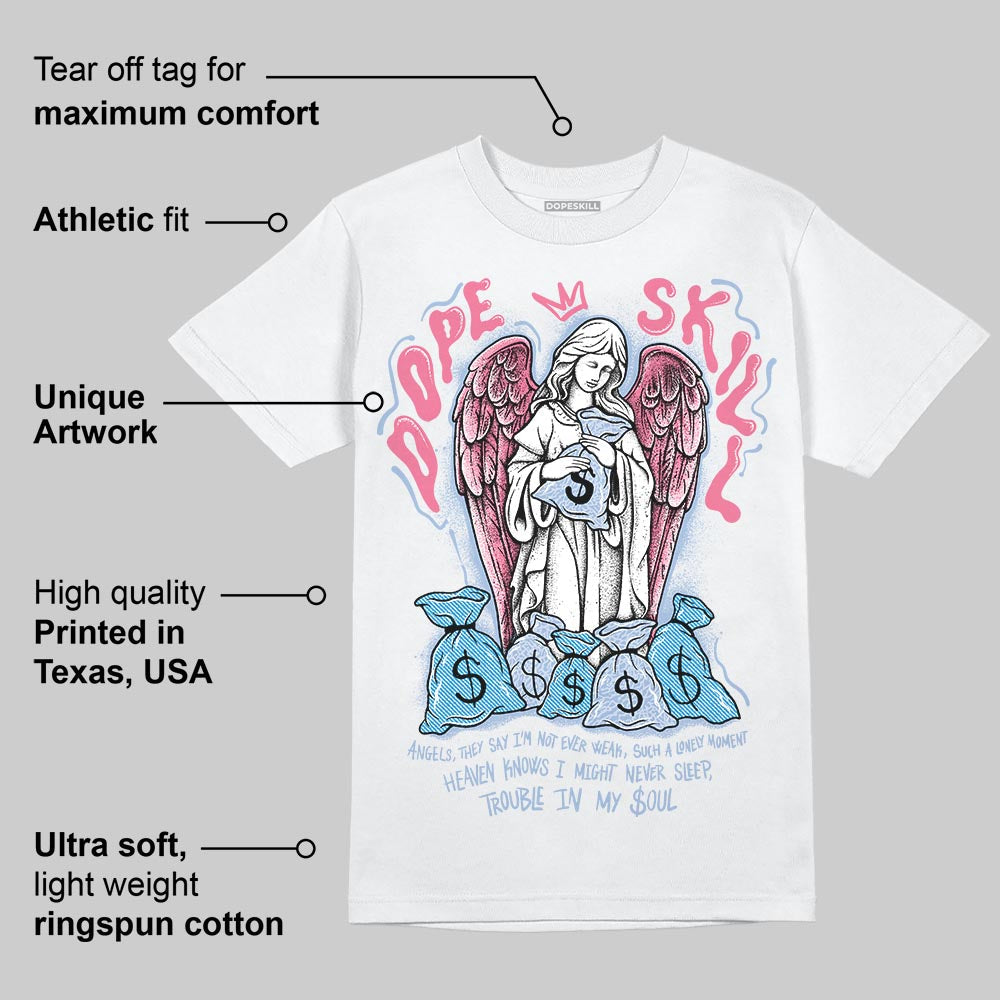 Denim Pink Glow 3s DopeSkill T-Shirt Angels Graphic