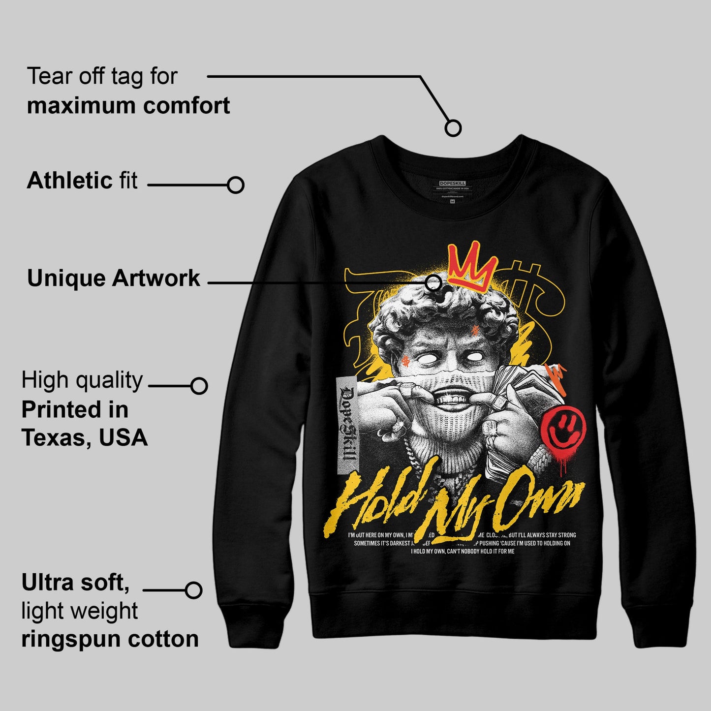 Yellow Collection DopeSkill Sweatshirt In My Way Graphic
