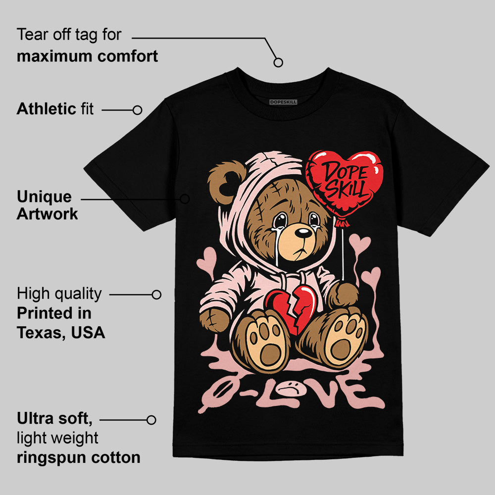 Leather Curb Glitter Pale Pink DopeSkill T-Shirt Broken Bear Graphic
