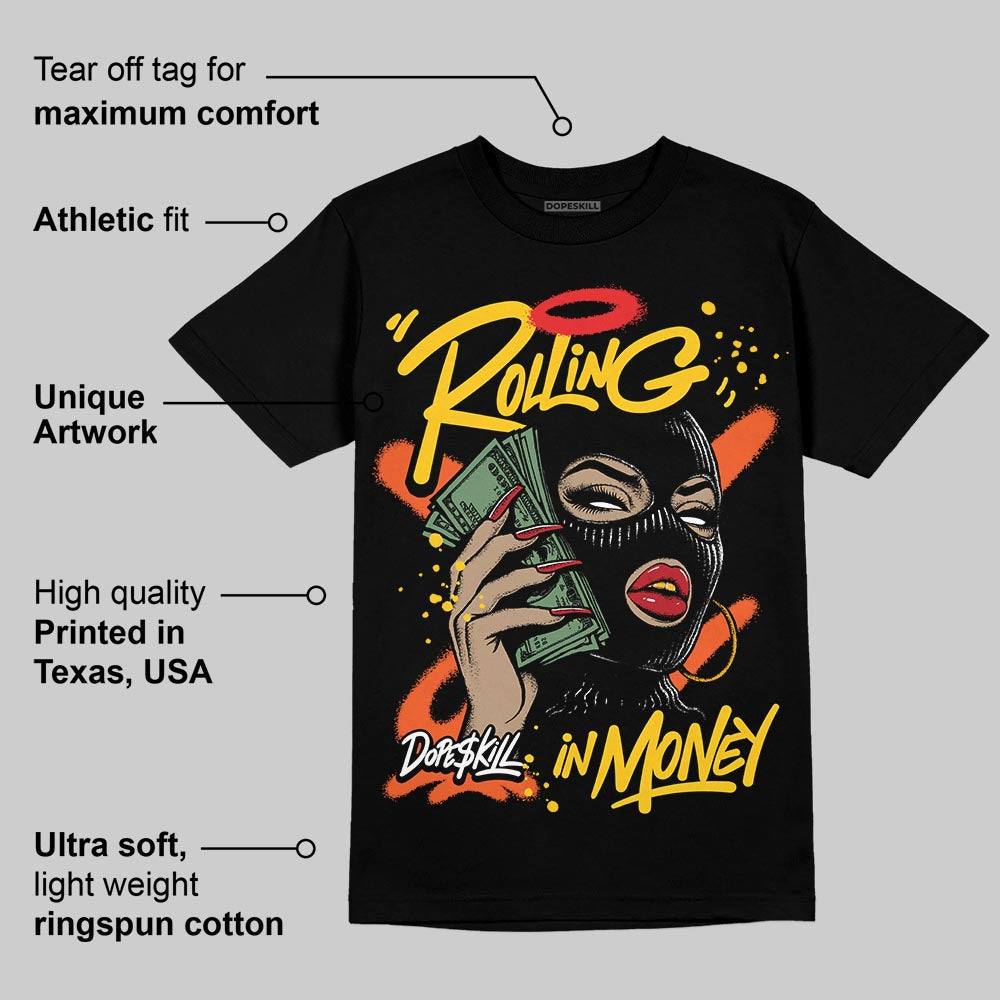 Yellow Collection DopeSkill T-Shirt Rolling in Money Graphic