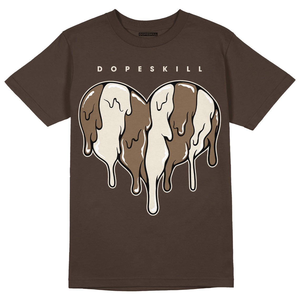 AJ 1 Low OG ‚ÄúReverse Mocha‚Äù DopeSkill Ridgerock T-shirt Slime Drip Heart Graphic