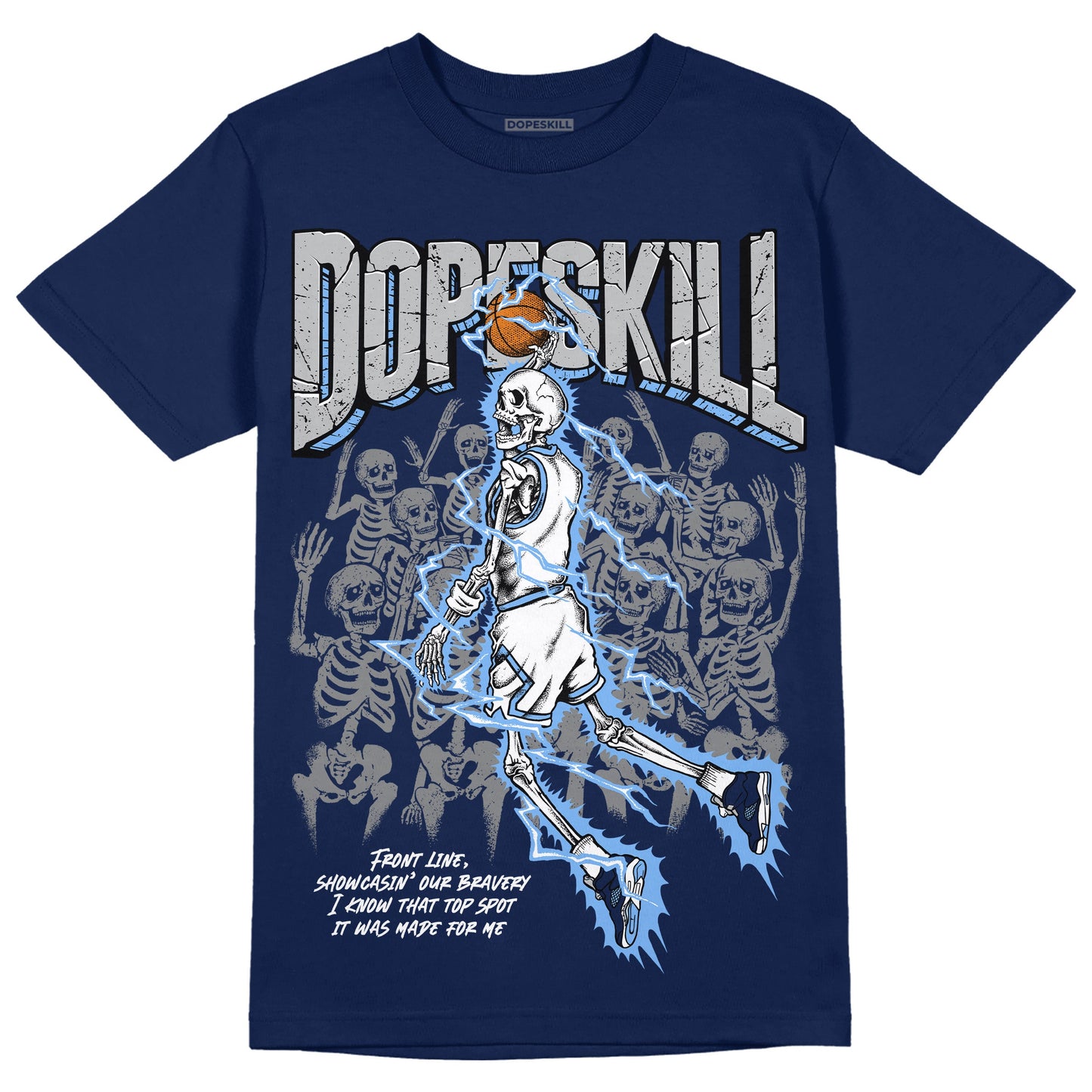 Midnight Navy 5s DopeSkill Navy T-Shirt Thunder Dunk Graphic