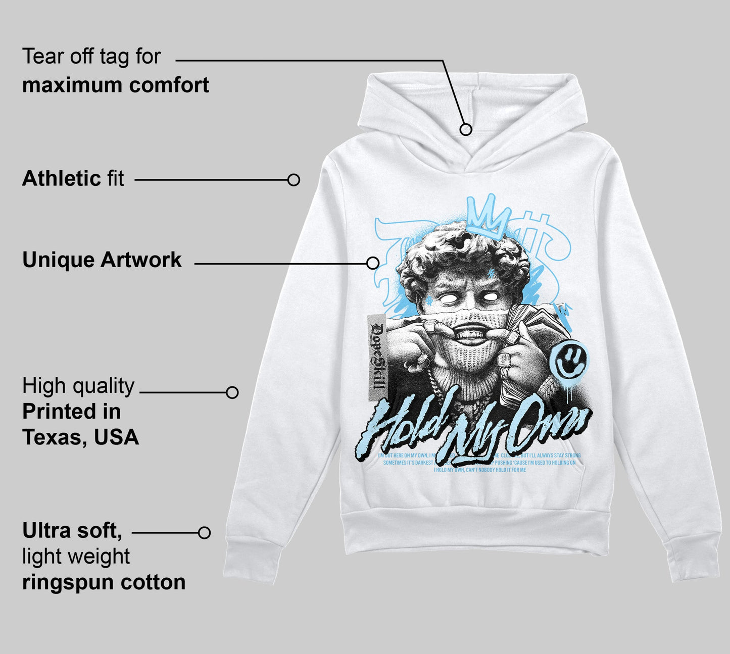 Legend Blue 11s DopeSkill Hoodie Sweatshirt In My Way Graphic