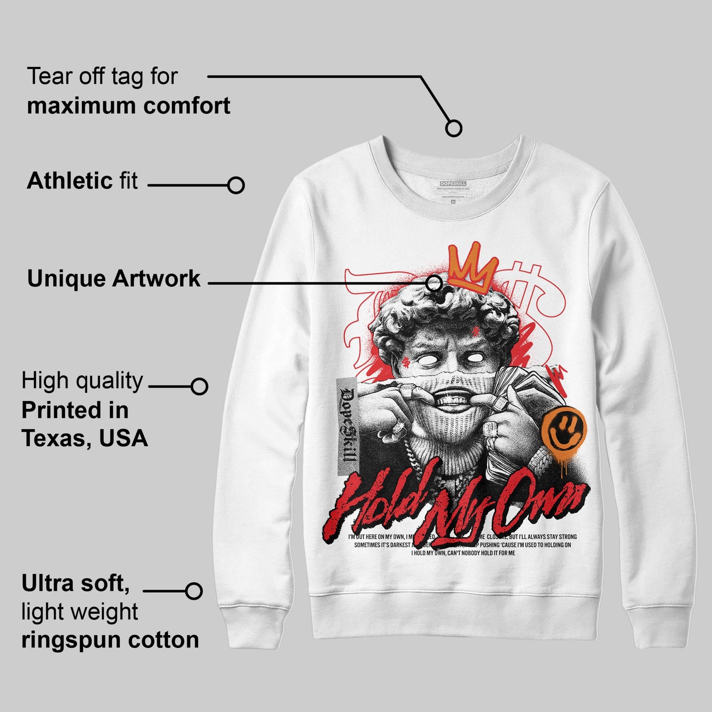 Red Cement 4S DopeSkill Sweatshirt In My Way Graphic