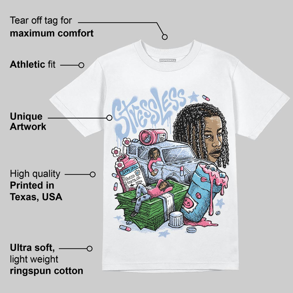 Denim Pink Glow 3s DopeSkill T-Shirt Stressless Graphic