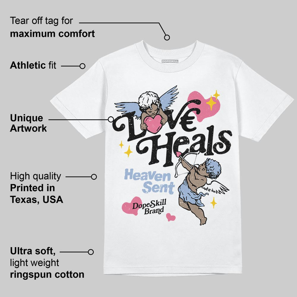 Denim Pink Glow 3s DopeSkill T-Shirt New Love Heals Graphic