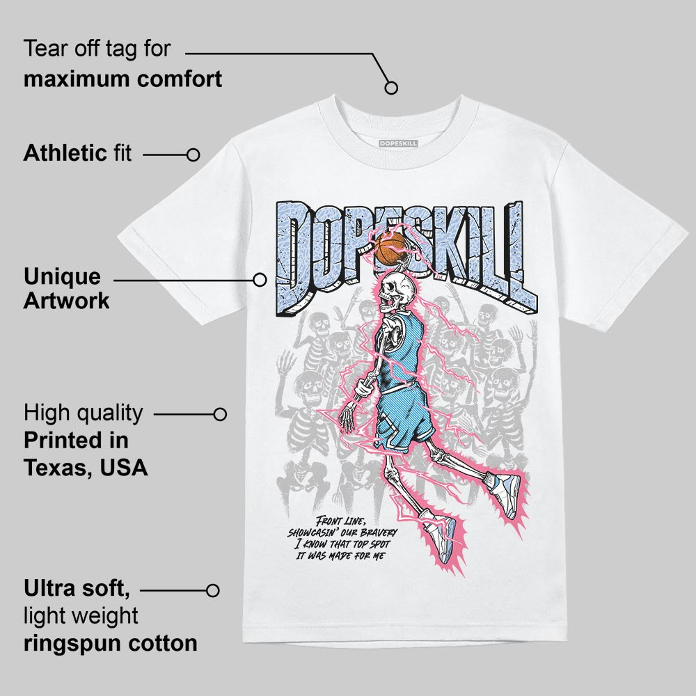 Denim Pink Glow 3s DopeSkill T-Shirt Thunder Dunk Graphic