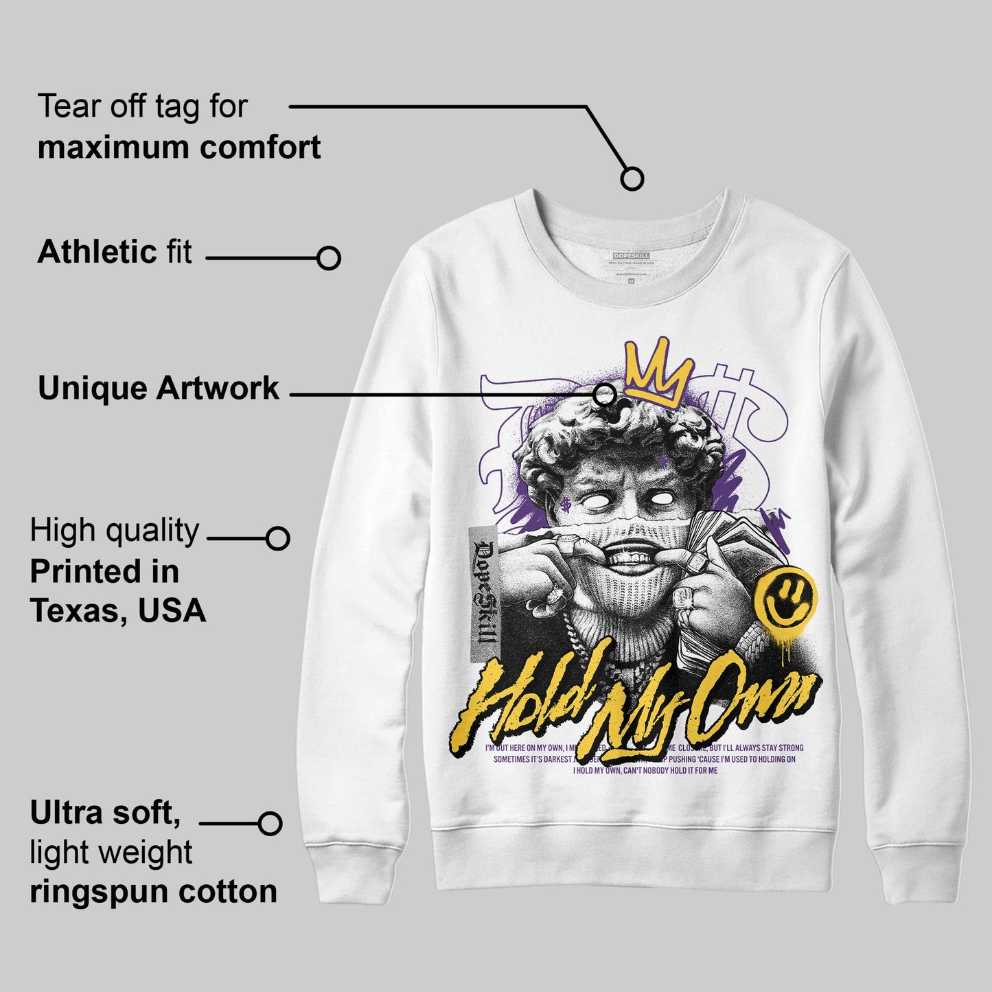 Field Purple 12s DopeSkill Sweatshirt In My Way Graphic