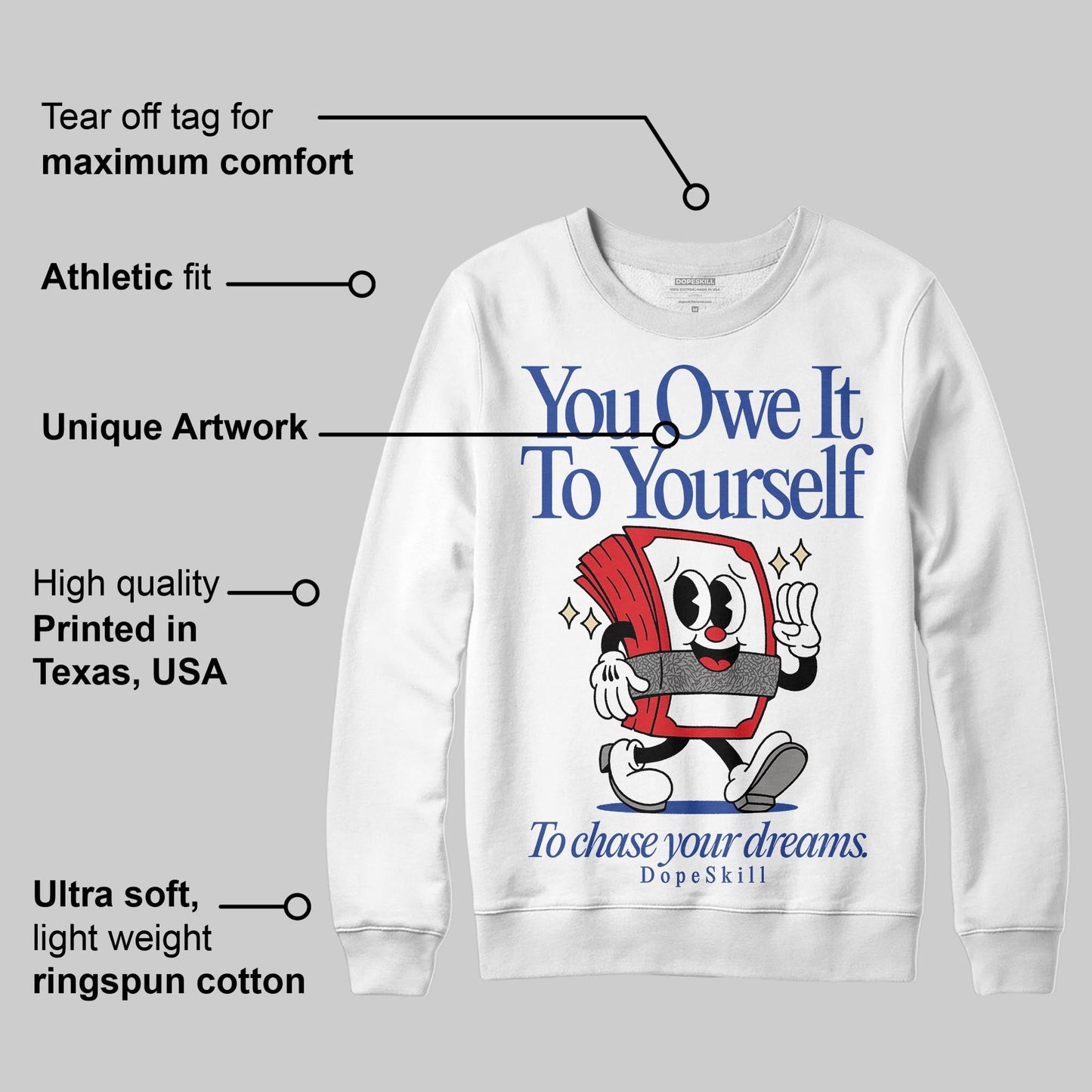 Seoul 2.0 3s DopeSkill Sweatshirt Owe It To Yourself Graphic