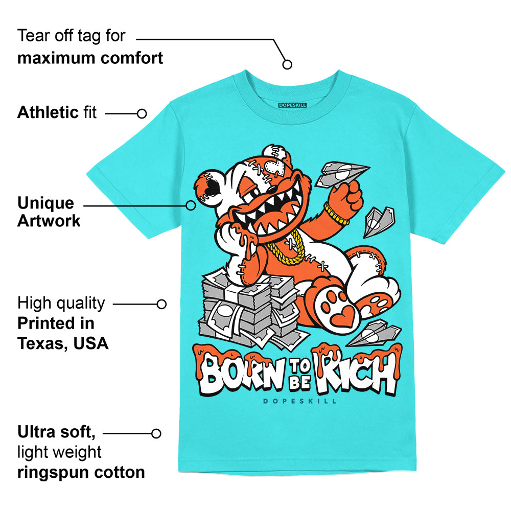 Dunk Dolphins DopeSkill Tahiti Blue T-shirt Born To Be Rich Graphic