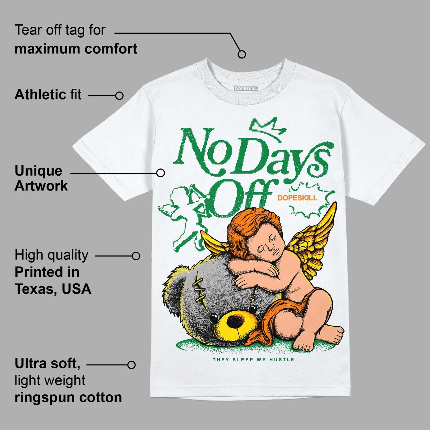Dunk Low Reverse Brazil DopeSkill T-Shirt New No Days Off Graphic