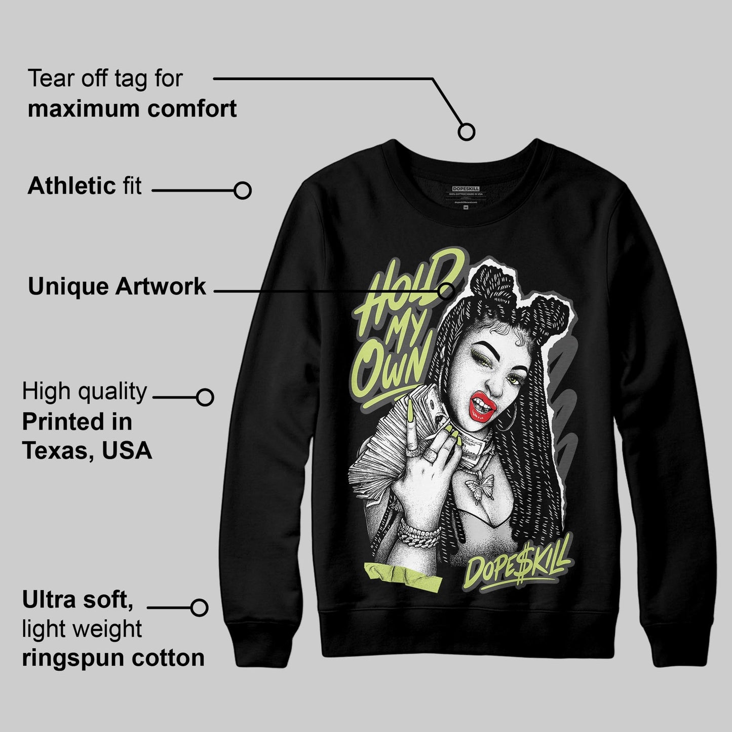 Light Lemon Twist 4s DopeSkill Sweatshirt New H.M.O Graphic