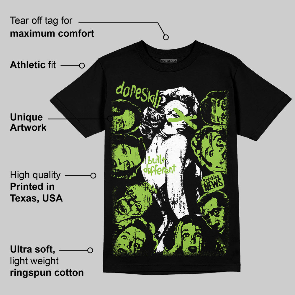 Neon Green Collection DopeSkill T-Shirt Built Different Graphic