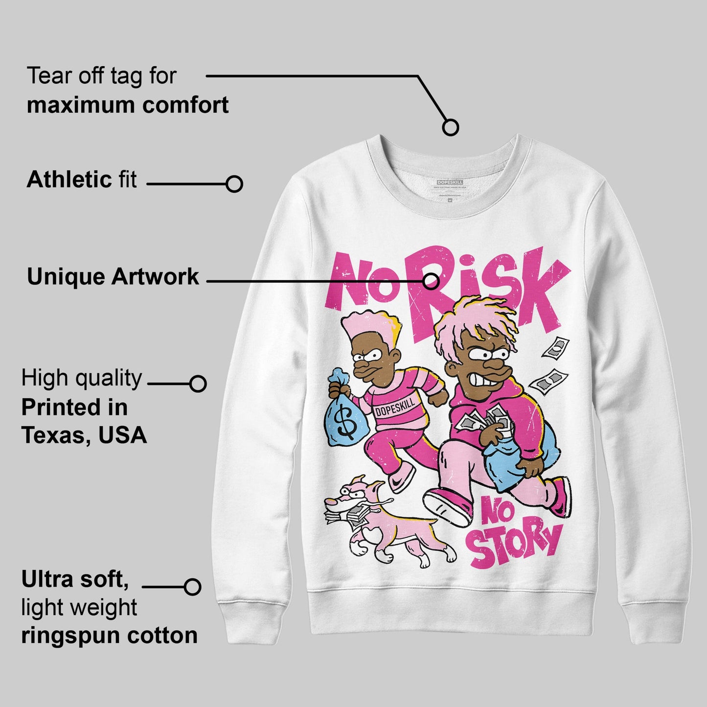 Doernbecher 6s DopeSkill Sweatshirt No Risk No Story Graphic