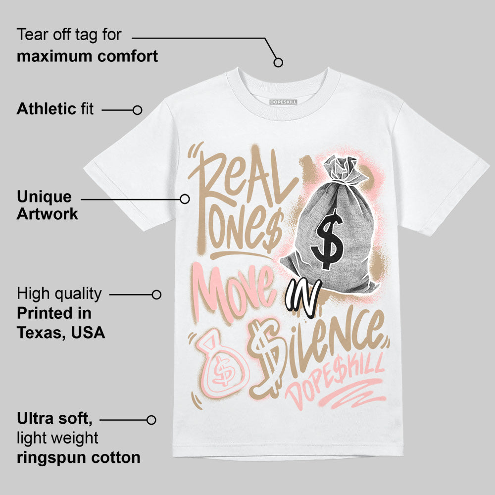 AIR FORCE 1 LINEN DopeSkill T-Shirt Real Ones Move In Silence Graphic