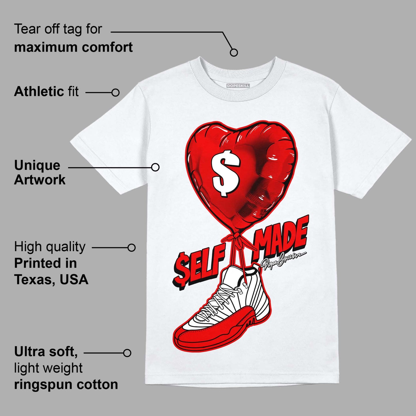 Cherry 12s DopeSkill T-Shirt Self Made Graphic