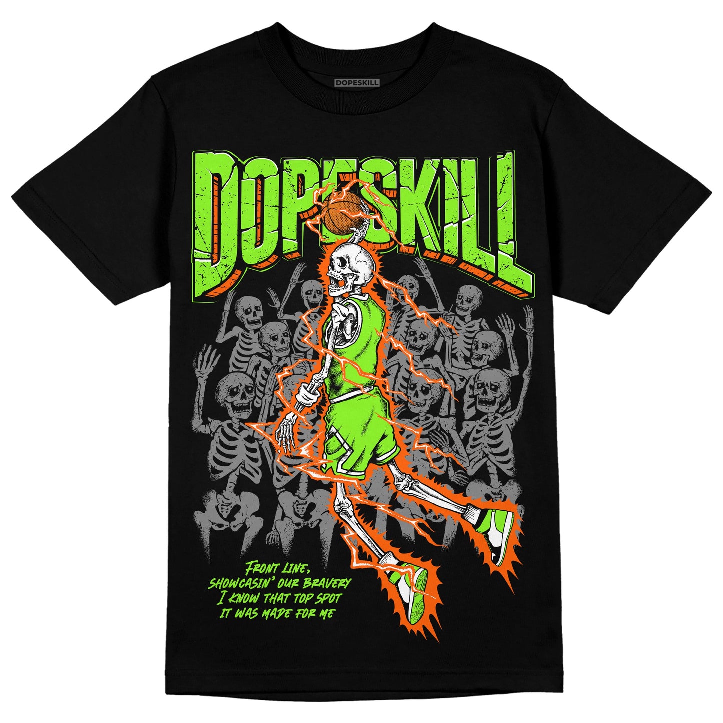 Neon Green Collection DopeSkill T-Shirt Thunder Dunk Graphic