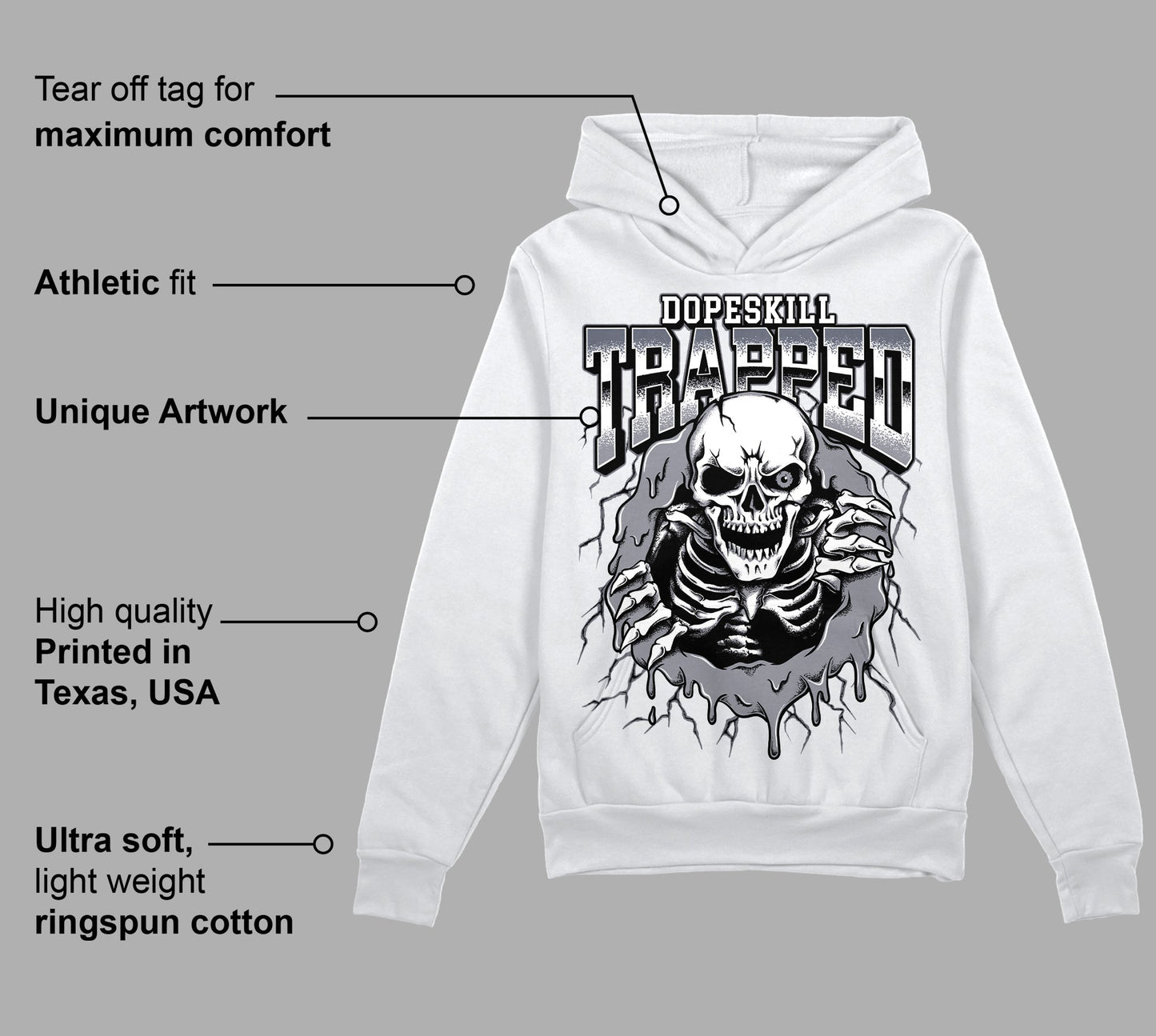Stealth 14s DopeSkill Hoodie Sweatshirt Trapped Halloween Graphic