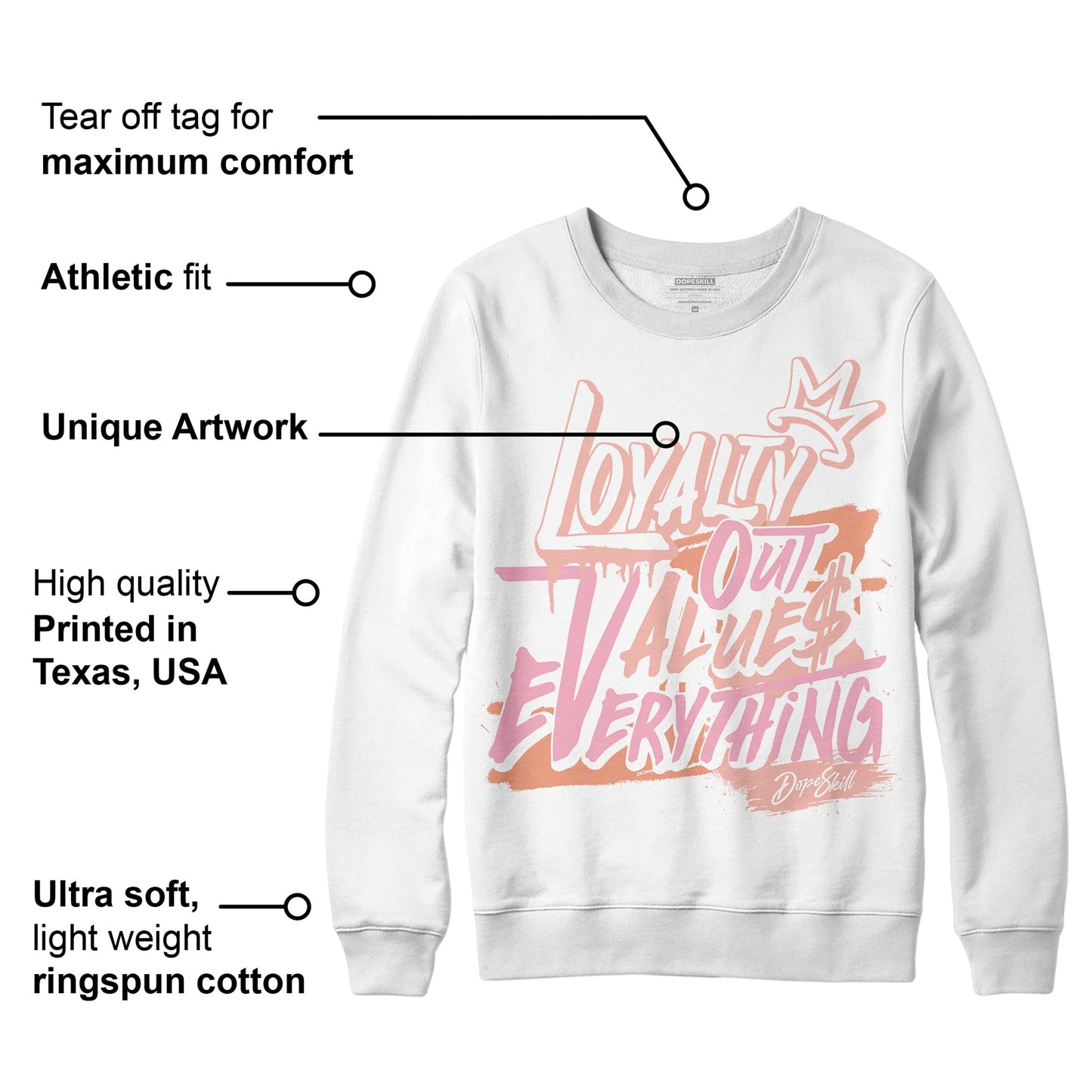Legend Pink 11s DopeSkill Sweatshirt LOVE Graphic