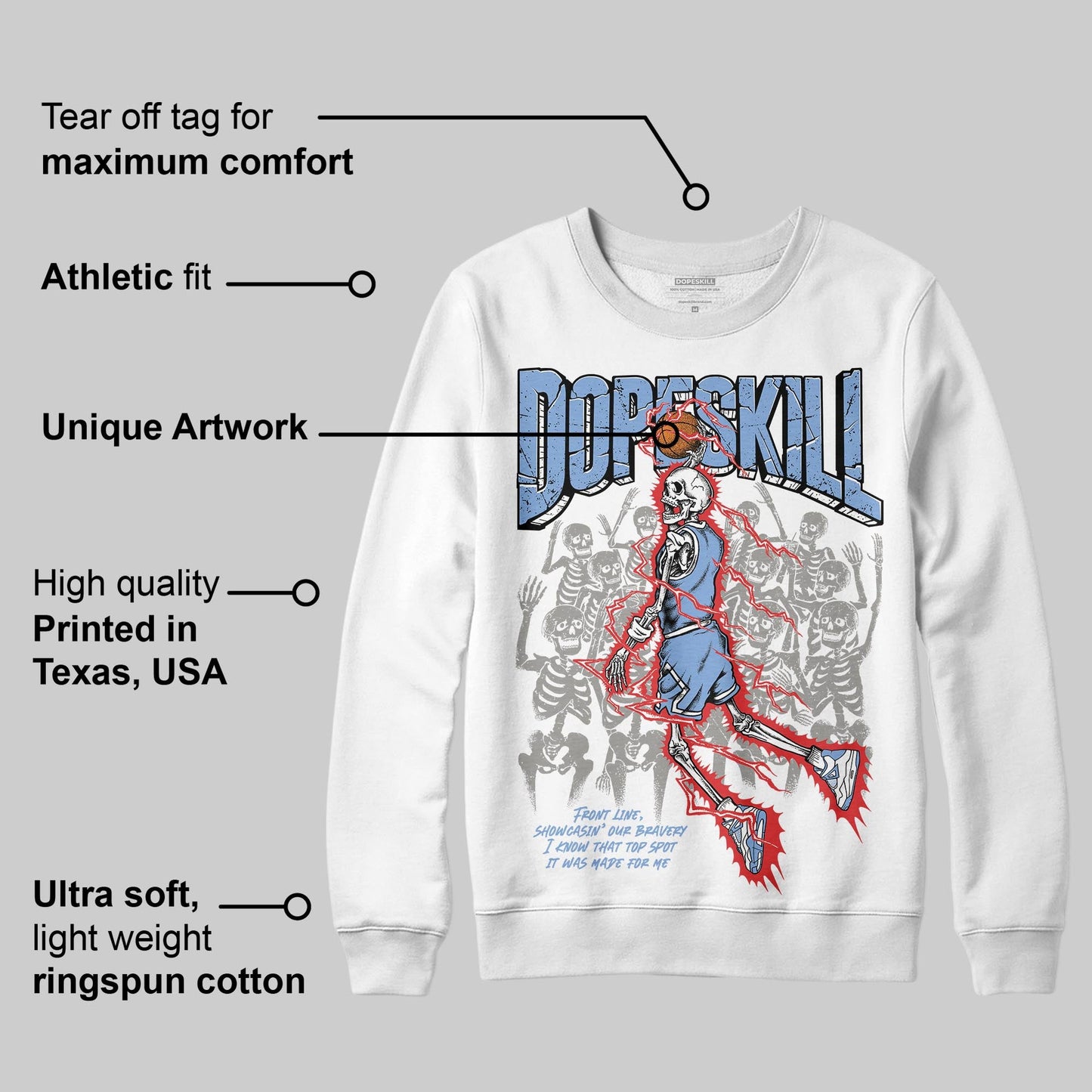 Forget Me Not 4s DopeSkill Sweatshirt Thunder Dunk Graphic