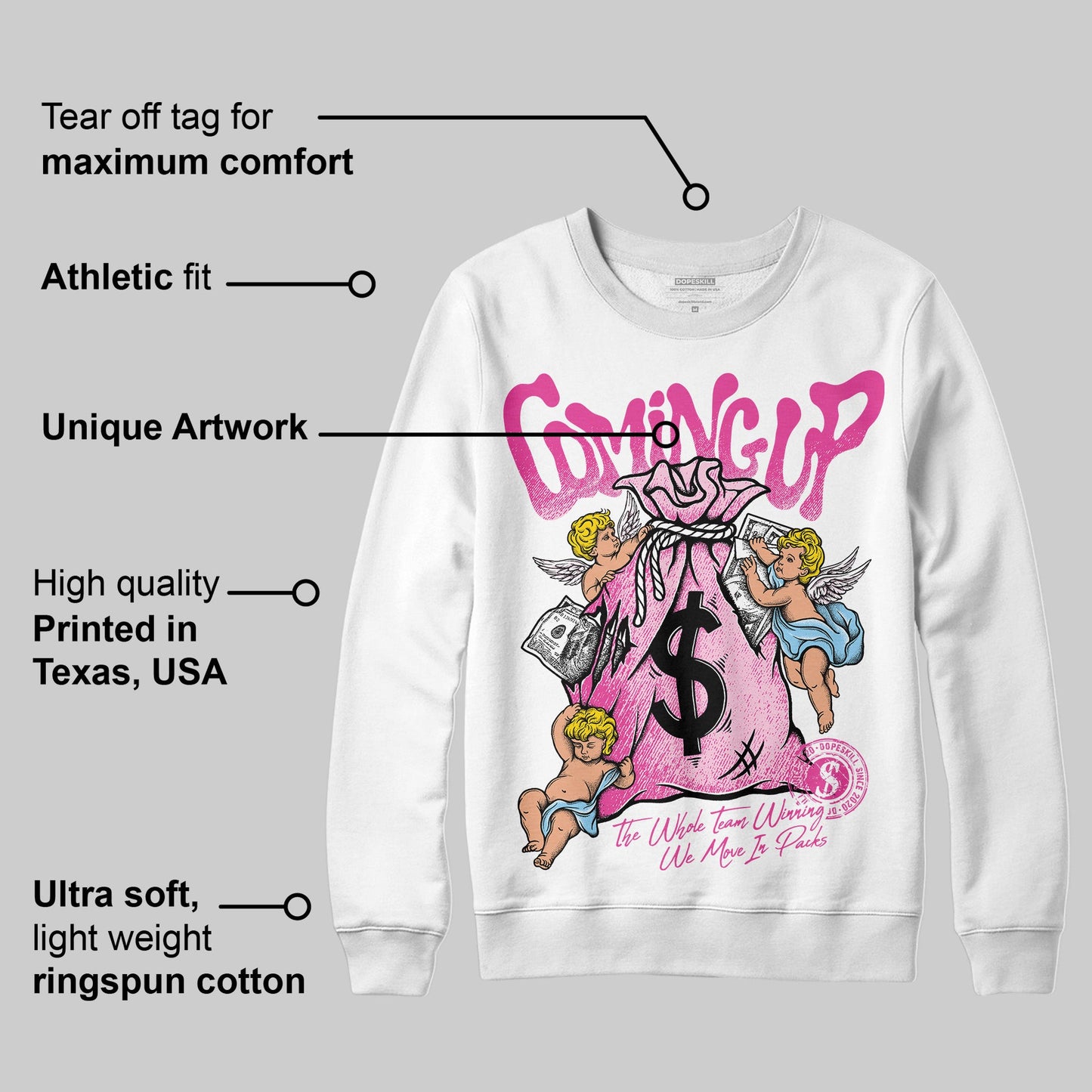 Doernbecher 6s DopeSkill Sweatshirt Money Bag Coming Up Graphic