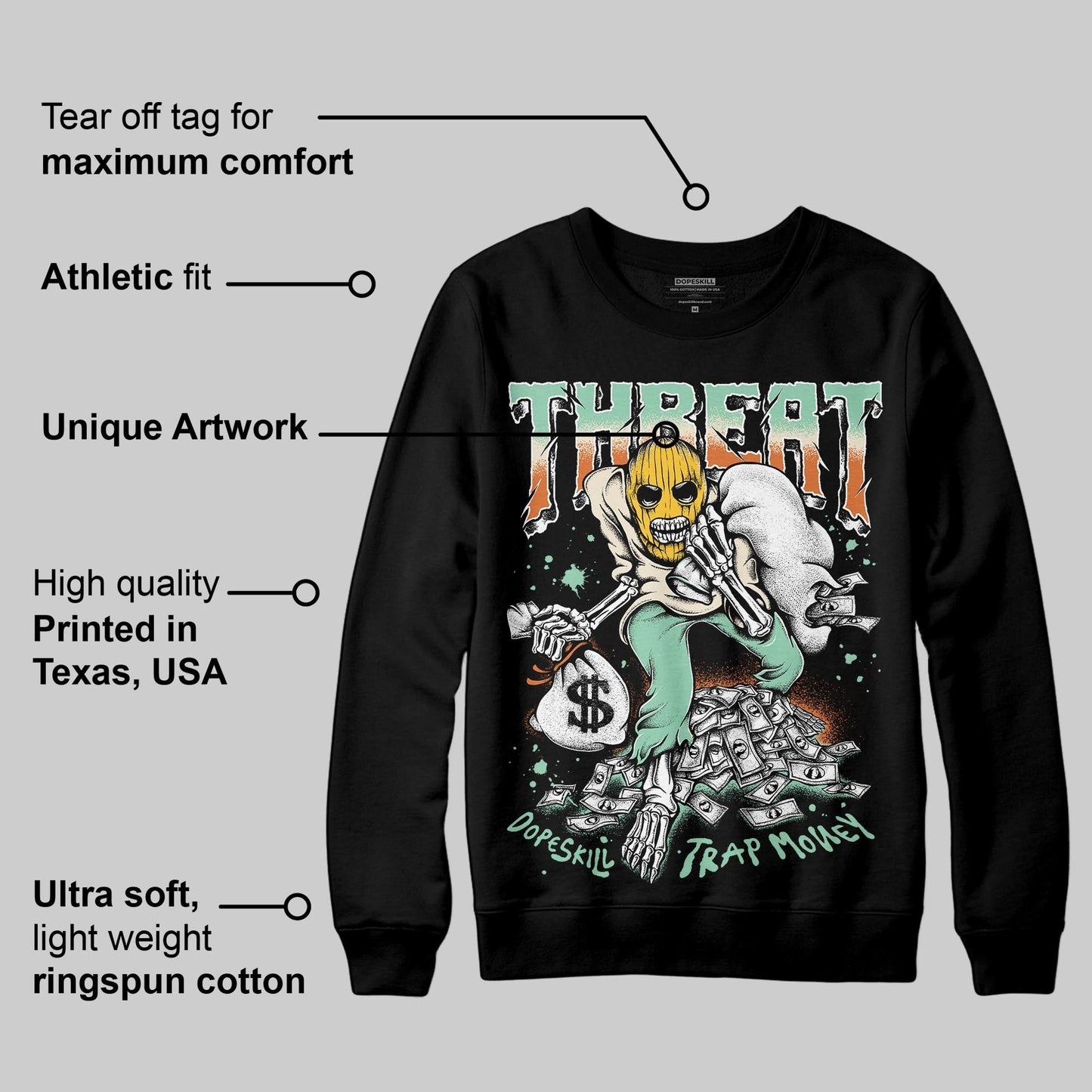 SB Dunk “Rodeo” DopeSkill Sweatshirt Threat Graphic
