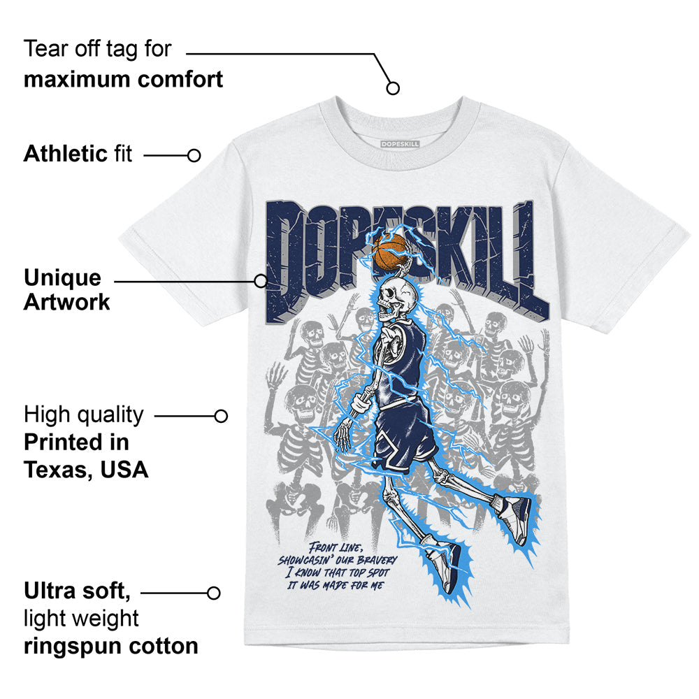 AJ Spizike White Obsidian DopeSkill T-Shirt Thunder Dunk Graphic