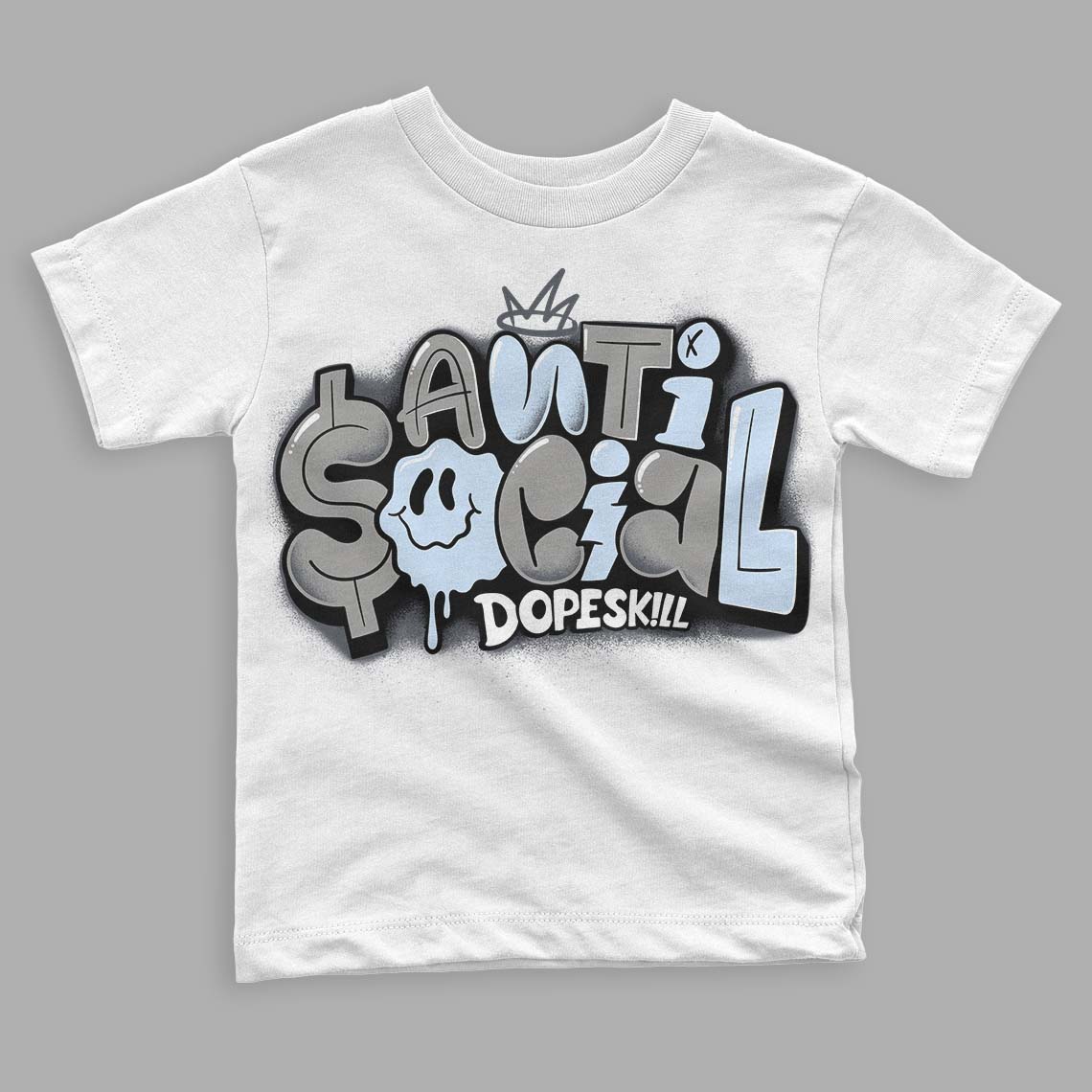 Cool Grey 11s DopeSkill Toddler Kids T-shirt Anti Social Graphic
