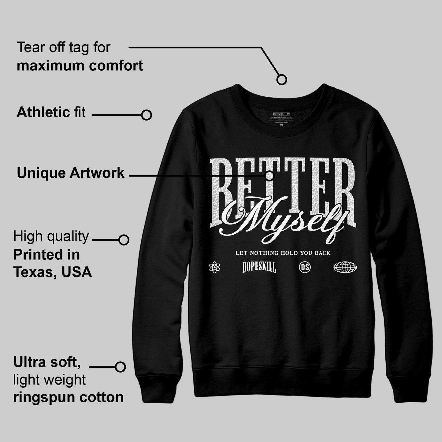Pure Money 3s DopeSkill Sweatshirt Better Myself Graphic