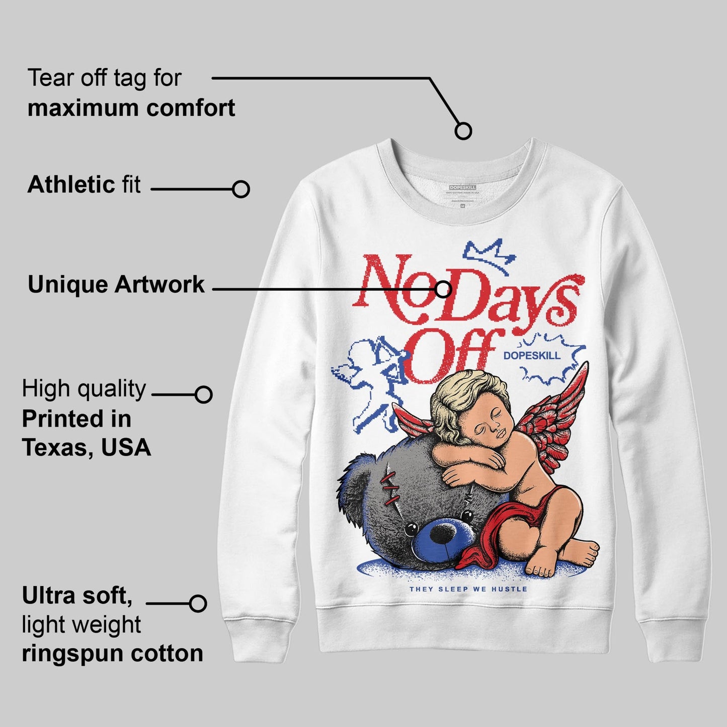Seoul 2.0 3s DopeSkill Sweatshirt New No Days Off Graphic